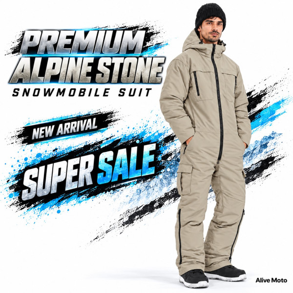 Alpine Stone Snowmobile Monosuit – Waterproof Insulated Winter Suit – Alive Moto