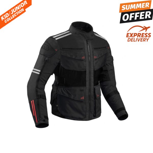 Kid/Junior Roadway Black motorcycle touring jacket