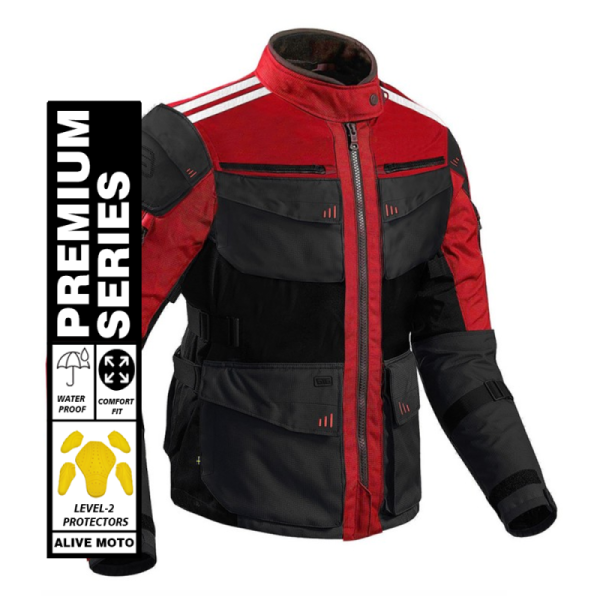 Roadway Cambo Red/Black motorcycle touring jacket