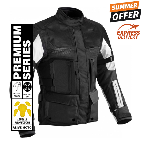 Guardian Black white touring jacket