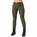 Lady cargo kevlar olivegreen CE-17092 A motorcycle jeans