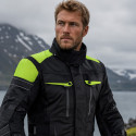 Premium Dynatech Lemon Flour Black motorcycle textile jacket
