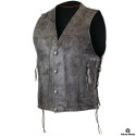 Premium cracker custom leather vest