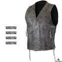 Premium cracker custom leather vest