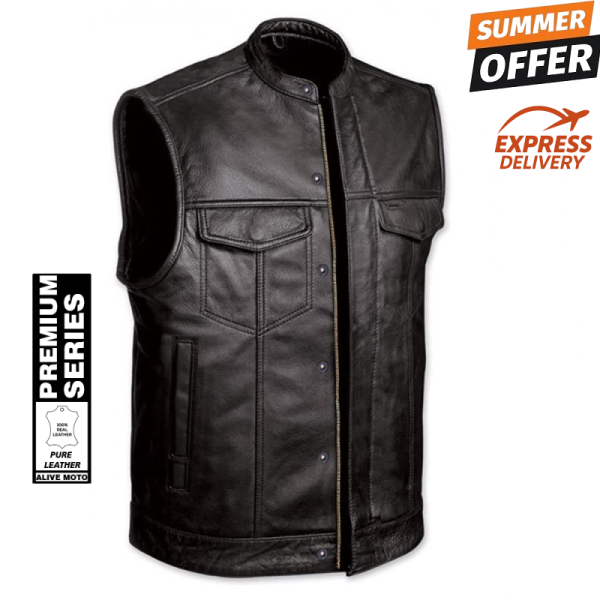 Premium classico fullbody dual zip/chain vest leather vest Premium classico fullbody dual zip/chain vest leather vest