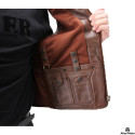 Motorcycle Thor brown leather vest