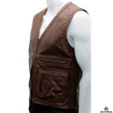 Motorcycle Thor brown leather vest