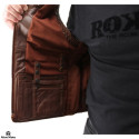 Motorcycle Thor brown leather vest