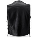Tony black leather vest