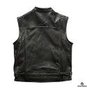 Premium city biker leather vest