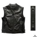 Premium city biker leather vest