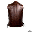 Premium vintage Torino biker leather vest