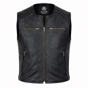 Horizon Cruiser Black Motorcycle Leather Vest 