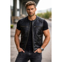 Horizon Cruiser Black Motorcycle Leather Vest 