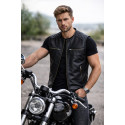 Horizon Cruiser Black Motorcycle Leather Vest 