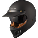 BLACK ROYALE SOLID RETRO MOTORCYCLE BLACK MATT 3003 MC HELMET