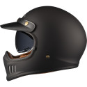 BLACK ROYALE SOLID RETRO MOTORCYCLE BLACK MATT 3003 MC HELMET