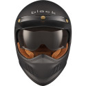 BLACK ROYALE SOLID RETRO MOTORCYCLE BLACK MATT 3003 MC HELMET