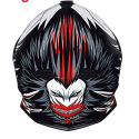 RT-824 RED HOLLOW SON VISIR MOTORCYCLE HELMET 