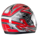 SA03 JUNIOR RED SHINY MC HELMET